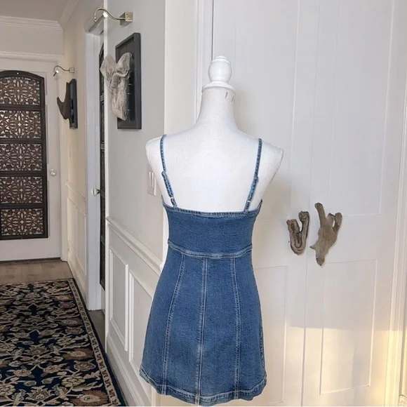 American Eagle Denim Blue Women's Dress size medium - Picture 3 of 7